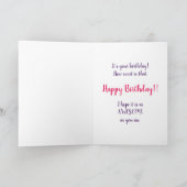 Hoe zoet het is Cupcake Birthday Kaart (Binnen)