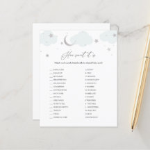 Hoe zoet het is Snoep Bar Baby shower spel kaart