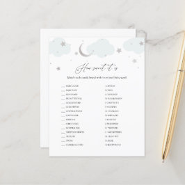 Hoe zoet het is Snoep Bar Baby shower spel kaart