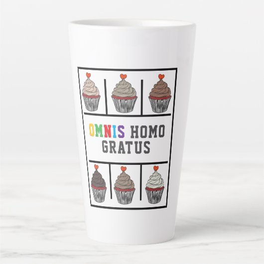 Hoe zoet is het, raster, Latijn, Latte Mok (Voorkant)