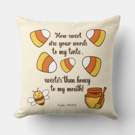 Hoe zoet zijn je woorden Candy Corn Kussen