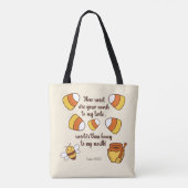 Hoe zoet zijn je woorden Candy Corn Tote Bag (Achterkant)