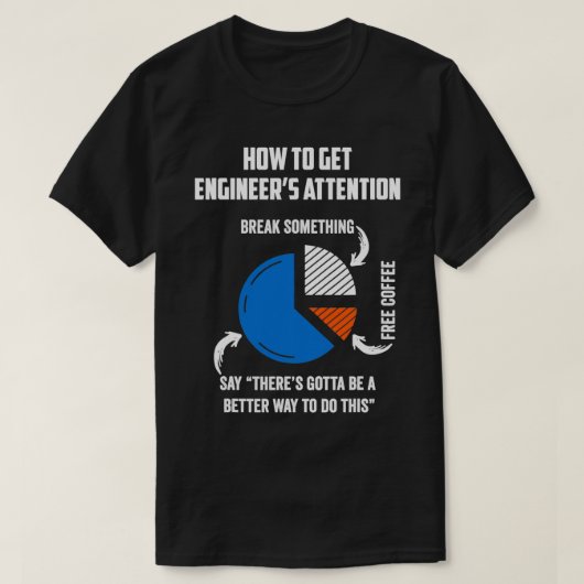 Hoe zorgen we dat ingenieurs aandacht krijgen? t-shirt (Design voorkant)