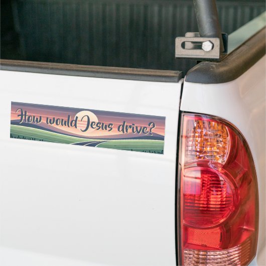 Hoe zou Jezus rijden? Bumpersticker (Op Truck)
