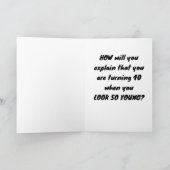 HOE ZULT U DE TURNING **40** BIEDDAY-HUMOR VERKLAR KAART (Binnen)