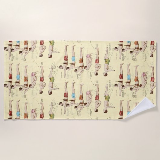 Hoe zwemmen  Franse zwemmers? Strandlaken (Voorkant)