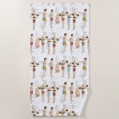 Hoe zwemmen  Franse zwemmers? Strandlaken (Voorkant)