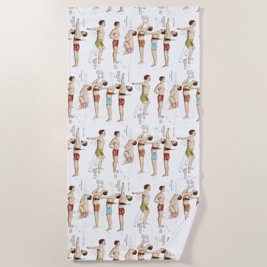 Hoe zwemmen  Franse zwemmers? Strandlaken (Voorkant)