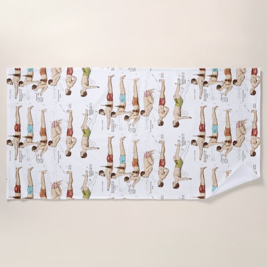 Hoe zwemmen  Franse zwemmers? Strandlaken (Voorkant)