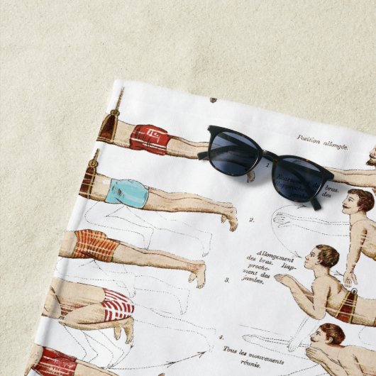 Hoe zwemmen  Franse zwemmers? Strandlaken (In situ)