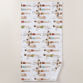 Hoe zwemmen  Franse zwemmers? Strandlaken (Voorkant)