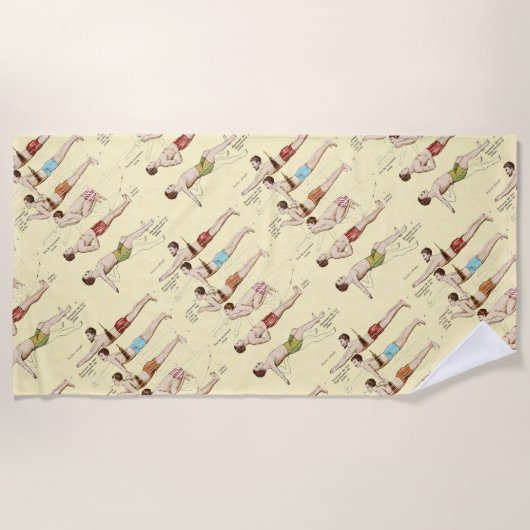 Hoe zwemmen  Franse zwemmers? Strandlaken (Voorkant)