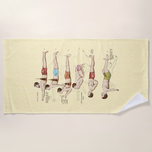 Hoe zwemmen  Franse zwemmers? Strandlaken (Voorkant)