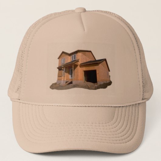 HOED CONSTRUCTIE HOED BEIGE AANPASSEN TRUCKER PET (Voorkant)
