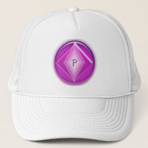 Hoed - Driedimensionaal embleem in paars en roze Trucker Pet