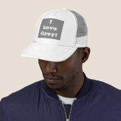 Hoed I Love Grey Trucker Pet (In situ)