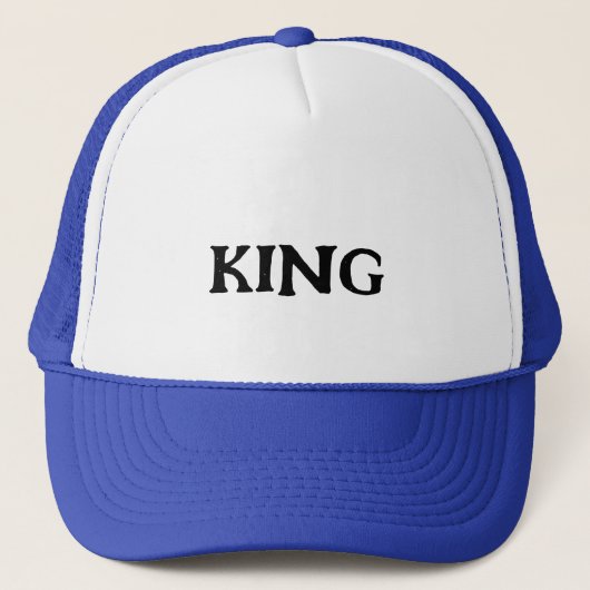 Hoed Koning Cap Aangepaste Tekst Trucker Hats of C Pet (Voorkant)
