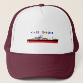 hoed-maroon trucker pet (Voorkant)