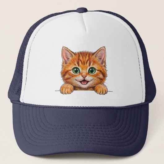 Hoed met een knappe kat trucker pet (Voorkant)