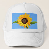Hoed met gele zonnebloem trucker pet (Voorkant)
