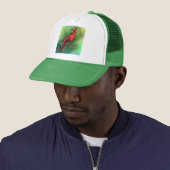 Hoed met kardinaalvogel trucker pet (In situ)