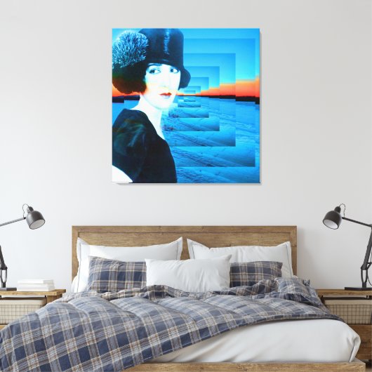 Hoed met sneeuw canvas afdruk (Insitu (Slaapkamer))