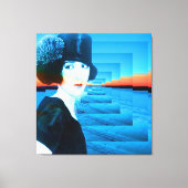 Hoed met sneeuw canvas afdruk (Voorkant)