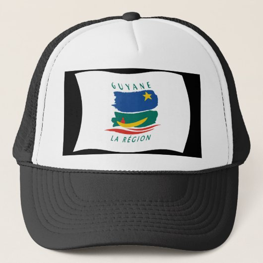 Hoed met vlag van Frans-Guyana Trucker Pet (Voorkant)