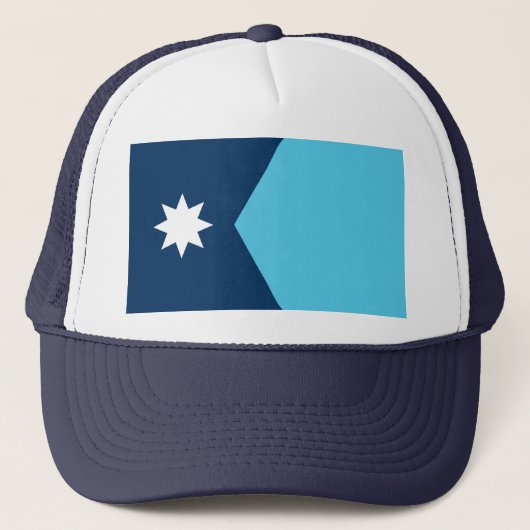 Hoed met vlag van Minnesota, VS Trucker Pet (Voorkant)