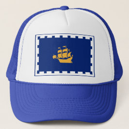 Hoed met vlag van Quebec City, Canada Trucker Pet