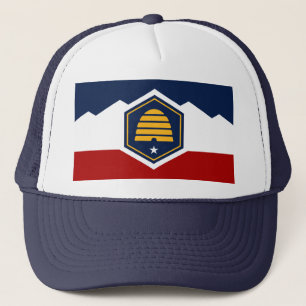 Hoed met vlag van Utah, VS Trucker Pet