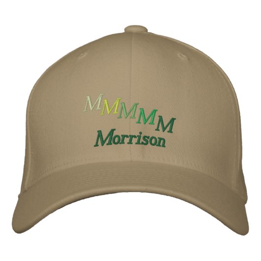 Hoed - Naam en Verspringend Monogram (Groenen) Pet (Voorkant)