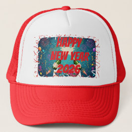 Hoed nieuwe jaar  trucker pet