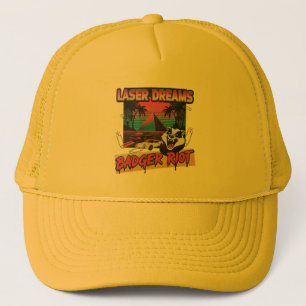 Hoed Retro 80s Laser Dromen Das Dieren Riot Synthw Trucker Pet