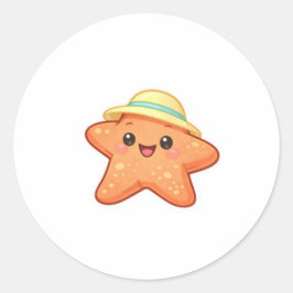 Hoed Sterrenzeester Ronde Sticker