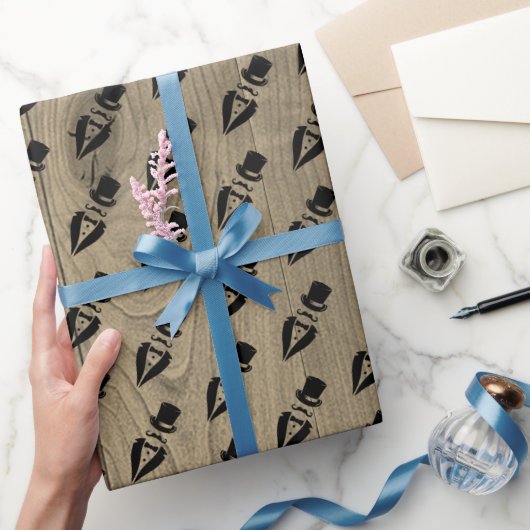 Hoed Tuxedo Snaar Trouw Inpakpapier (Geschenken)