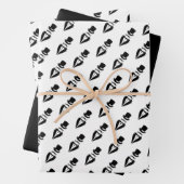 Hoed Tuxedo Snaar Trouwdag Inpakpapier Vel (In situ)