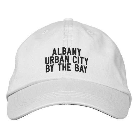 Hoed uit Albany California Geborduurde Pet (Voorkant)