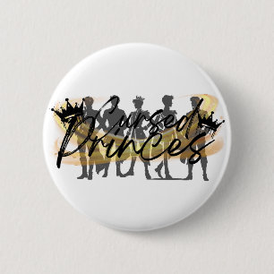 Hoed van vervloekte prinsen ronde button 5,7 cm