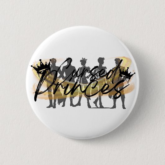 Hoed van vervloekte prinsen ronde button 5,7 cm (Voorkant)