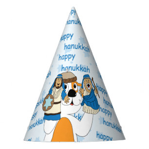 Hoed voor Hanukkah-feest "Zeevie en de Maccabeeën" Feesthoedjes