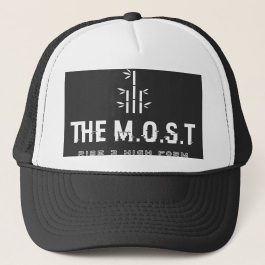 Hoed (Wit/Zwart) Trucker Pet (Voorkant)