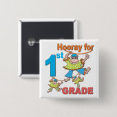 Hoedanigheid voor eerste graad vierkante button 5,1 cm (Voorkant /achterkant)