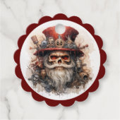 Hoeden Skelet Halloween Kerstman Bedankjes Labels (Voorkant)