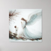 Hoedgebedeengel Gebed Canvas Afdruk (Voorkant)