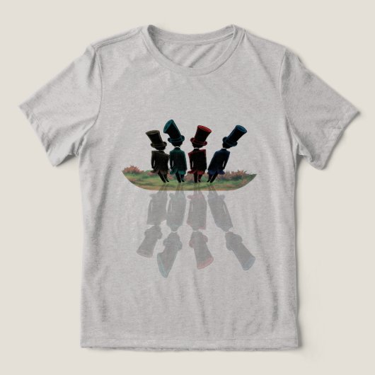 Hoedje in Schaduw Tri-Blend Shirt (Design voorkant)