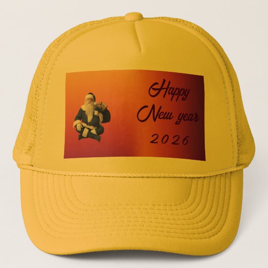 Hoedje nieuwjaarsfeest trucker pet (Voorkant)