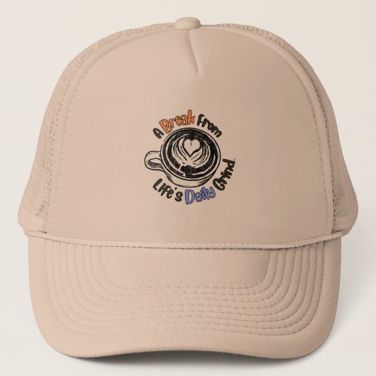 Hoedje 'Pauze van de dagelijkse sleur' Trucker Pet (Voorkant)