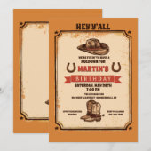 Hoedown Feest Kaart (Voorkant / Achterkant)