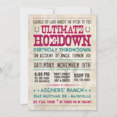 Hoedown Invitation Kaart (Voorkant)